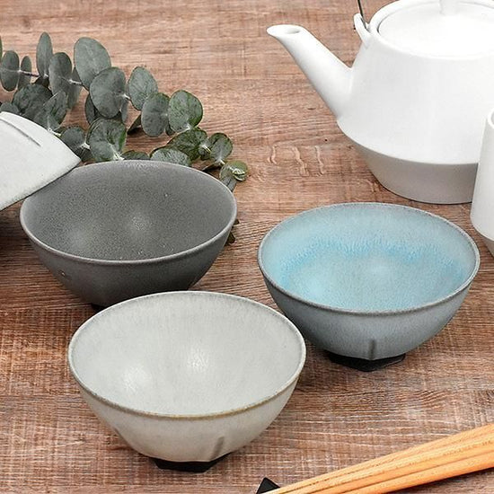 Black Clay Gray Matte Hexagonal Rice Bowl, Gray Series, Japanese Tableware, Rice Bowl, Made in Japan, Minoyaki, Tea Bowl, Cafe Style, Fashionable, Modern