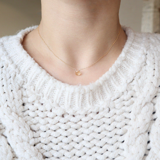 Birthstone necklace Citrine (November)