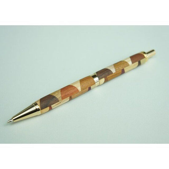 Marquetry pencil, triangular check