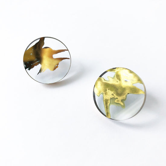 Round Pierced earringsgold