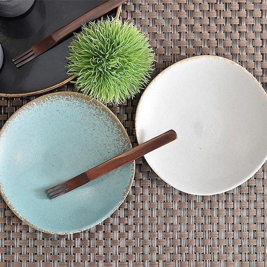 Green Blue Shikata 3.5 Dish, Blue Color Japanese Tableware, Small Dish, Made in Japan, Minoyaki, Stylish, Modern