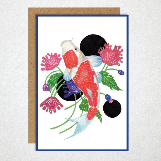 Postcards with a Japanese feel -Carp and Shadow