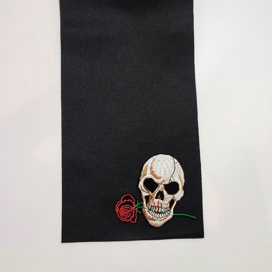Black half-width obi with ◆skull 1.