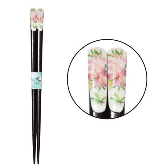 Hana Kaori Tenpou chopsticks, 21cm, single item, 2 types (azalea, chrysanthemum)