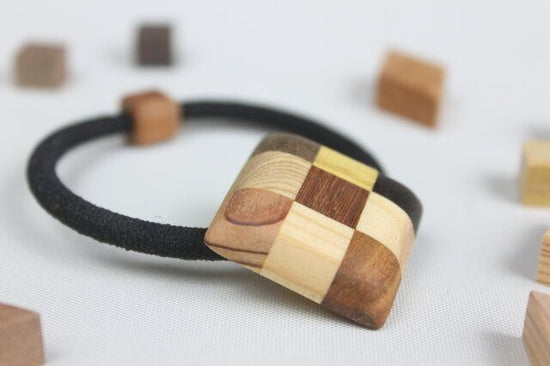 Marquetry Check Hair Elastic