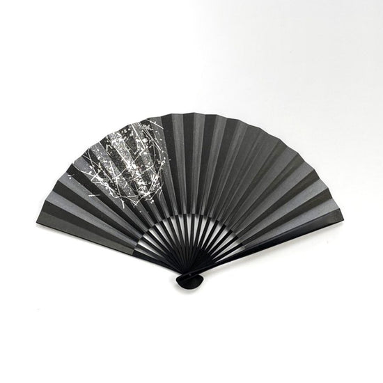 Kyoto folding fan, foil image2, black bone