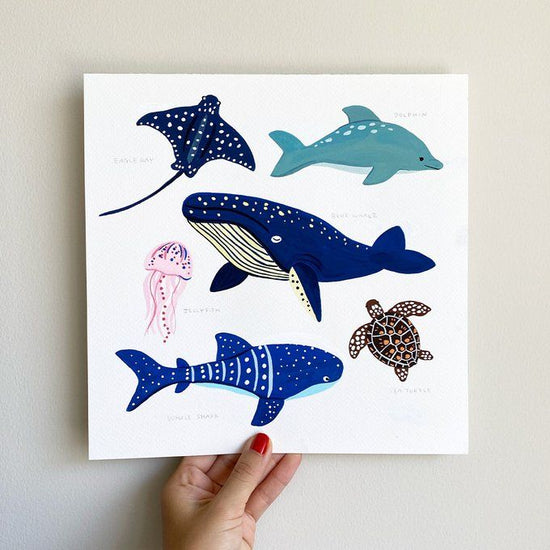 Original Artwork -Beautiful Creatures in the Sea