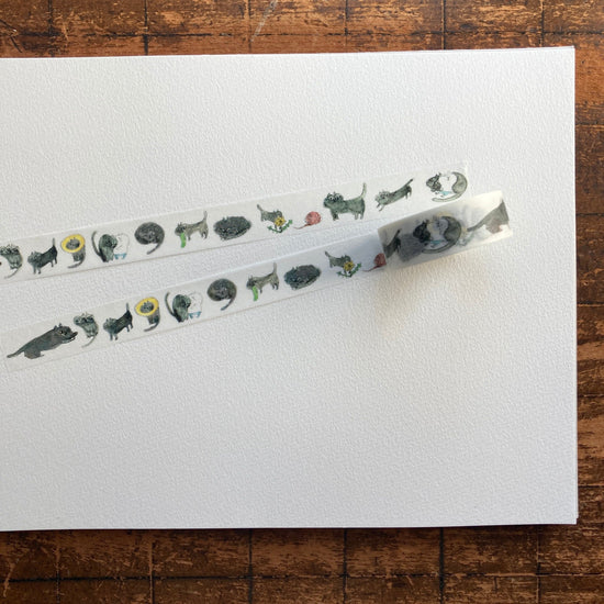 Black Cat Leon with muu-chan / 15mm x 7m MASKING TAPE