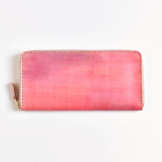 Country red No.83 (round zipper long wallet)