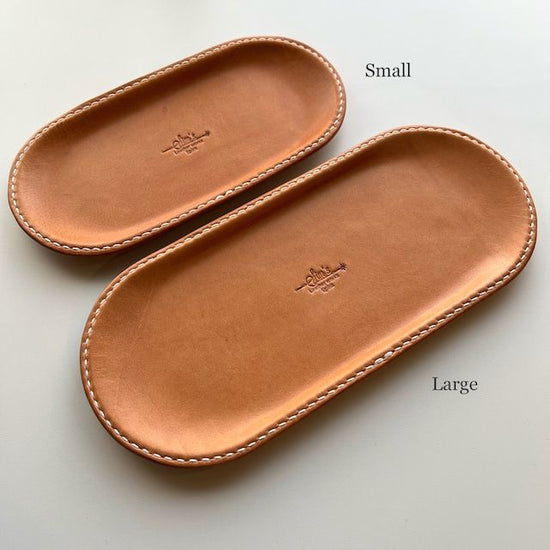 [Leather Tray] Large Leather Rolled Tray
