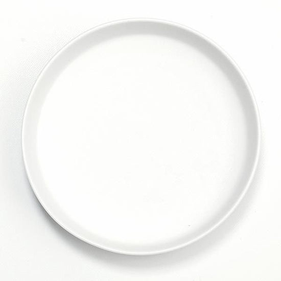 Cuisine Stone Matte Spume M White Rounded Western Tableware Plate Made in Japan Minoyaki Stylish Modern