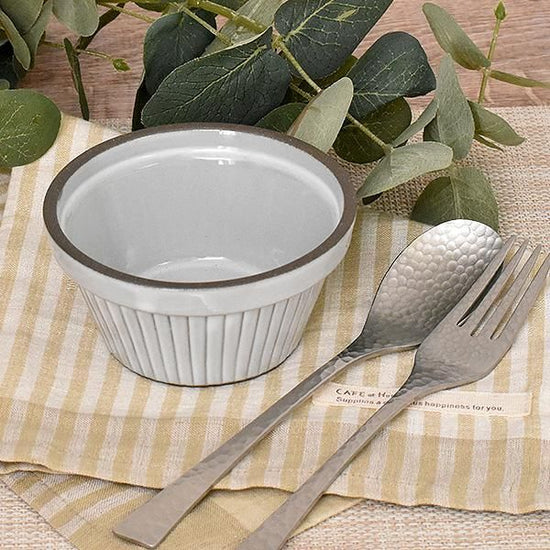 White Souffle White Tableware Ovenware Souffle Made in Japan Minoyaki Oven OK Cafe Style Stylish