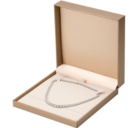 Square case for pearl necklace, choker, and omega necklace, leather-like paper CB series, 6 pieces CB series CB-4005N