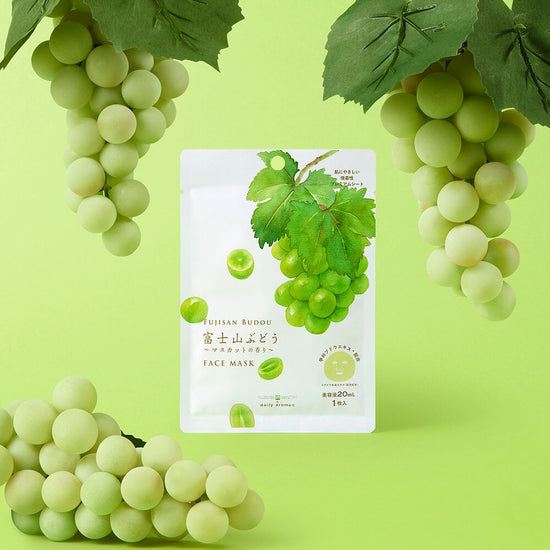 Mt. Fuji Grape Face Mask, 1 Sheet [Muscat]
