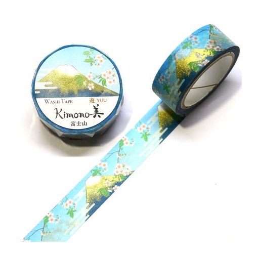 Kamiiso Sansho Masking Tape – Kimono Beauty, 15mm × 7m Roll