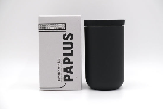 PAPLUS Matte Tumbler Black with Silicone Lid