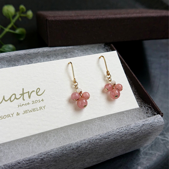 Inca rose Pierced earrings quatre