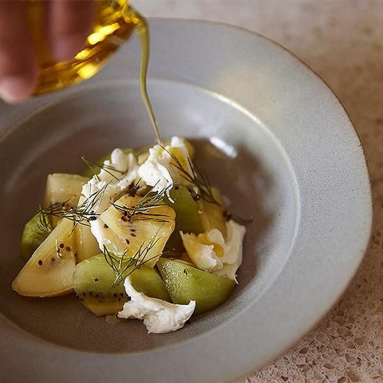 Wide Rim Gray 19cm Soup Grayish Western Tableware Deformed Bowl Made in Japan Minoyaki Cafe Style Stylish