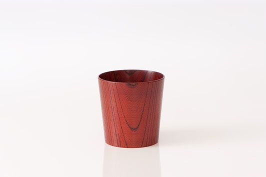 Wooden Cup Lacquer Red