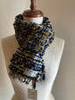 Handwoven tweed scarf | mid switch ♭93 [made with apparel leftover yarn]