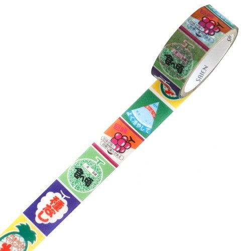 Kamiso Sansho 마스킹 테이프 SAIEN 15mm×3m – 과일