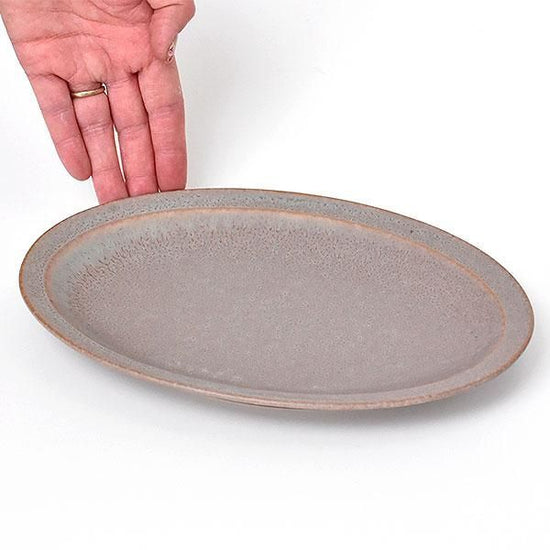 Cuisine Glaze 9" oval platter, oval plate, brown, Western tableware, shaped plate, made in Japan, Minoyaki