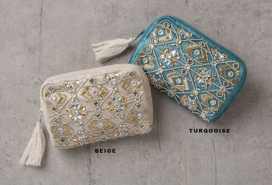 Bead embroidery pouch (2 colors) M42-1375