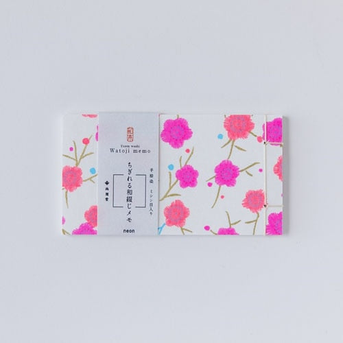 Shogado Memo Pad –neon– Japanese Stitched Tear-off Style, 50 Sheets