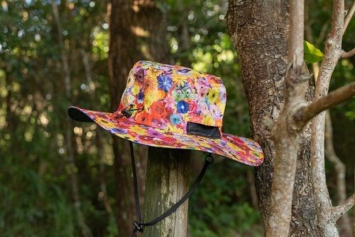 [Fes Hat]dullbo Dullbo -All Weather Hat - Flower & Denim