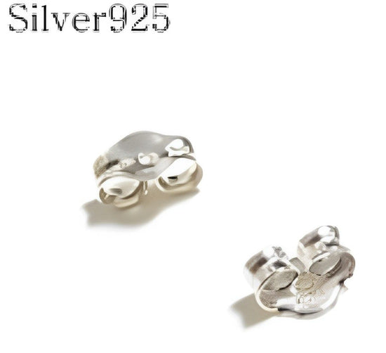 Pierced earrings catch 14kgf, silver925