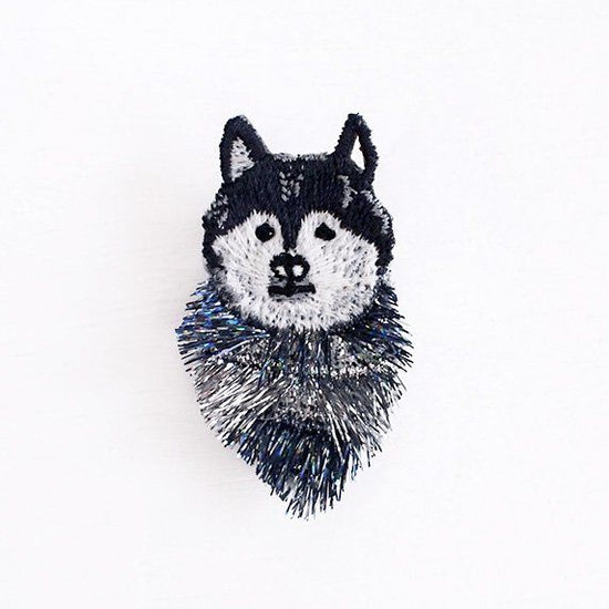 [Old work] Pokephus Minoinu batch, black, Shiba Inu brooch