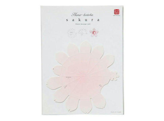 Message card Hana-kotoba/sakura (5 cards)