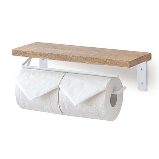 41371 [POSH MADE] Toilet Paper Holder Double White