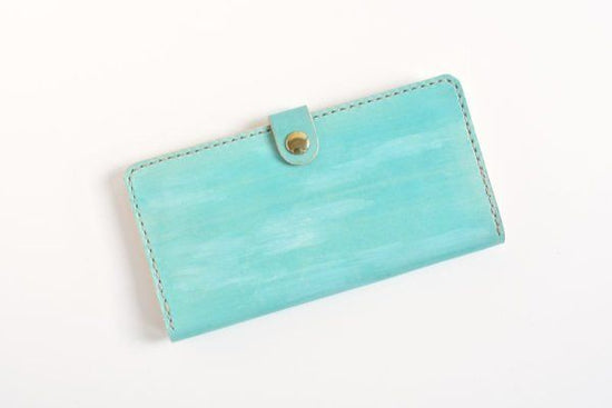 Sky blue No.90 (long wallet with two folds)