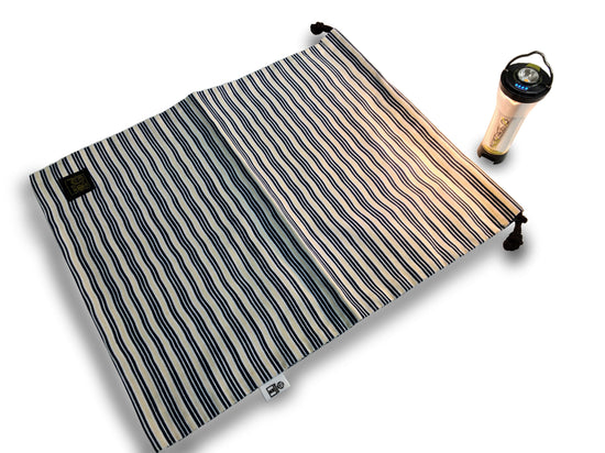 HAURA Drawstring Pouch, Striped Pattern (HA pattern), L Size