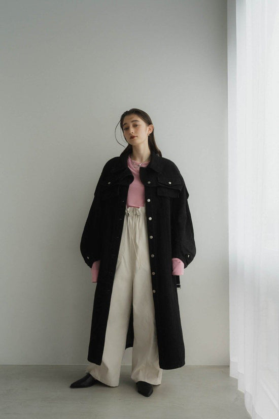 3way Denim Trench Coat/Black