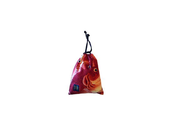 HAURA Drawstring Bag, Sea Bream Zukushi Pattern, Size S