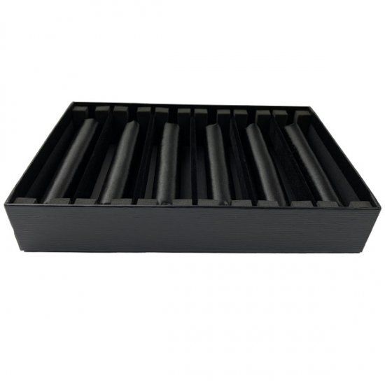 Ring storage box with dividers, 6 ring rods, paper box, lightweight L-10050