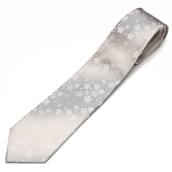 Necktie Nishijin silk, cherry blossoms, floral pattern - 24. Eternal Beauty Eternal Beauty Made in Japan