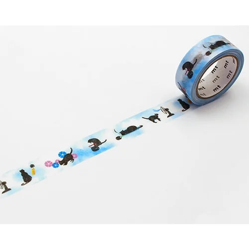 mt Masking Tape ex – Summer Cats, 15mm×7m