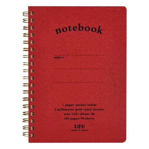 LIFE Pocket Notebook – B6, Red