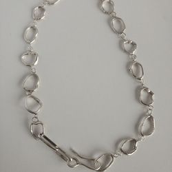 [One-of-a-kind] Silver motif chain necklace, 950 silver, fashionable, fashionable, voluminous