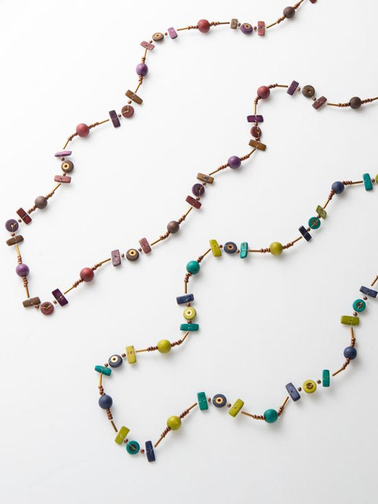 Mixed parts 1 strand necklace (2 colors)