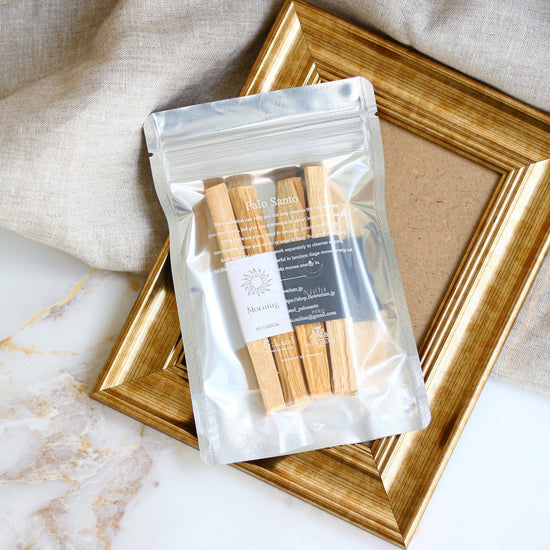 Positive Energy Palo Santo Sticks & Holder set -Glacier