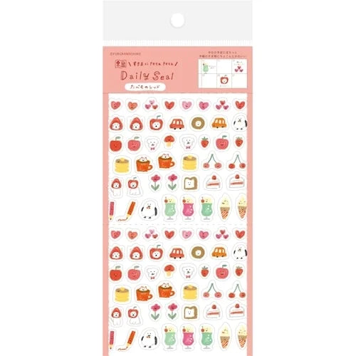 Furukawa Shiko Daily Stickers – Food (Red)