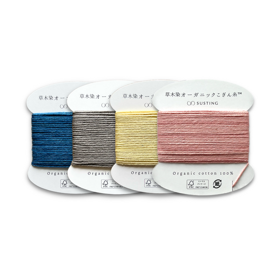 Thread for kogin stitch made of 100% organic cotton [sogi-zome organic kogin thread®].