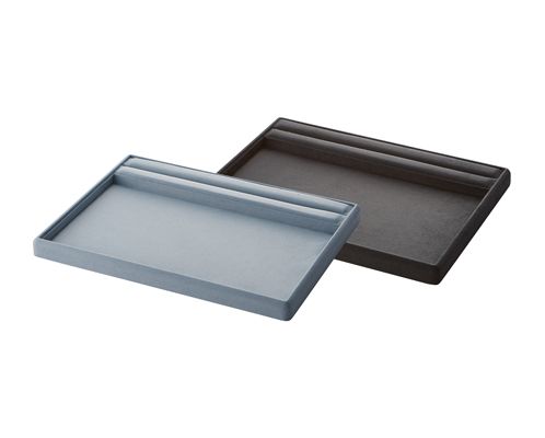 Customer service tray S size with ring insert, suede fabric AR-1510RSD