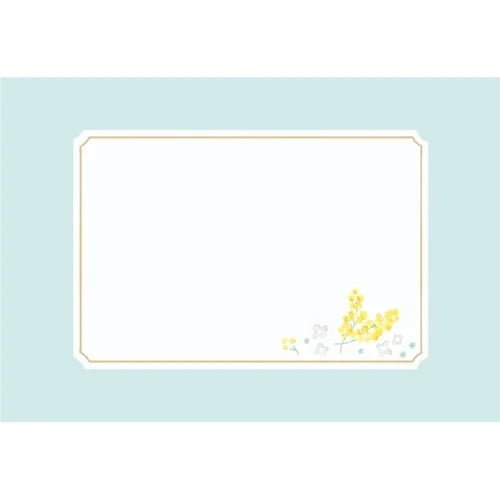 Furukawa Shiko Otegami Bijin Letter Set – Mimosa and White Flowers