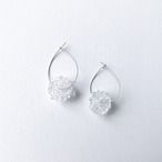 Crystal Loop Pierced earrings Gold / Silver