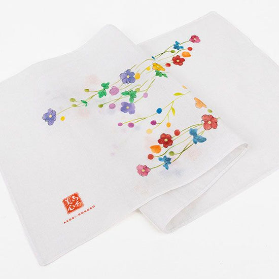 Gauze Tenugui Hand Towel Wild Flowers